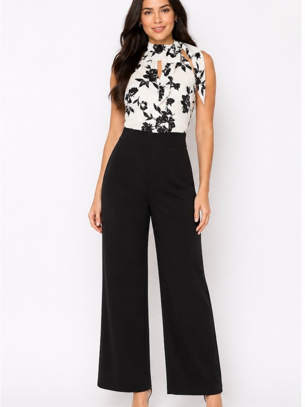 White House Black Market Black High-Waist Wide-Leg Pants